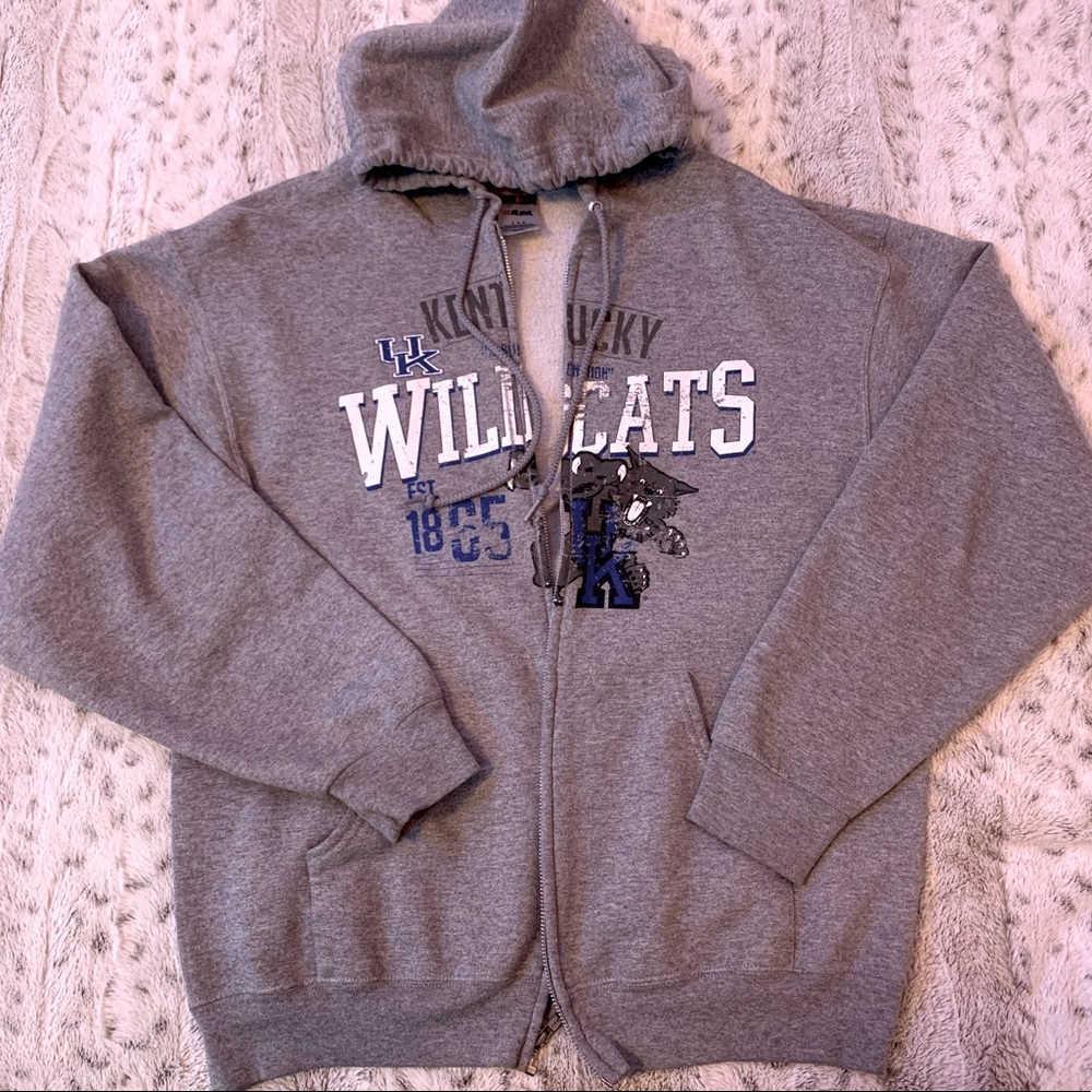 Oversized Kentucky Wildcats Grey Hoodie